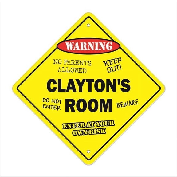SignMission X-Claytons Room 12 x 12 in. Crossing Zone Xing Room Sign - Claytons