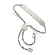 Primal Steel Stainless Steel Polished Adjustable ID Bracelet