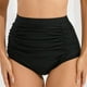 thumbnail image 1 of Acyse 2025 Womens Bikinis Clearance Ladies Fashion New High Waist Stretch Pleated Swimming Pants Juniors Conservative Swimming Pants, 1 of 4