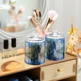 thumbnail image 3 of Yayeee 2 Pack Qtip Holder Bathroom Cotton Swab Canister with Lid Clear Dispenser Set, Plants and River, 3 of 6
