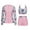 Pink, variant on FAOWME Girls 3PCS Rash Guard Swimsuit Set Long Sleeve Bathing Suits With Boy Shorts Push Up Bikini Sets Pink 14-15 years
