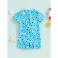 thumbnail image 3 of Bagilaanoe Toddler Baby Boys One-Piece Swimsuit Print Short Sleeve Zipper Rashguard Swimwear 3M 6M 12M 2T 3T Kids Jumpsuit Bathing Suit, 3 of 8