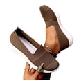 thumbnail image 7 of FRSASU Loafers for Women Comfort Slip On Walking Shoes Knit Dressy Comfortable Business Casual Work Flats Brown, 7 of 7