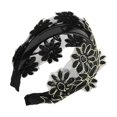 thumbnail image 5 of Unique Bargains 1 Pc Fashion Wide-side Headband 6.3"x4.92" Black, 5 of 6