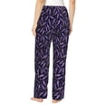 thumbnail image 3 of Daiia Lavender Flowers Women's Sleep Pant with Pockets and Drawstring,Pajama Pants-Small, 3 of 9