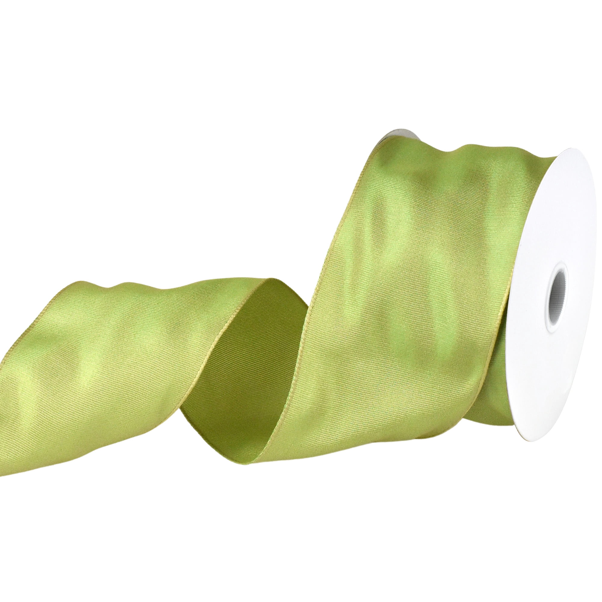 Two-Toned Grosgrain Wired Ribbon, 2-1/2-inch, 25-yard, Kiwi