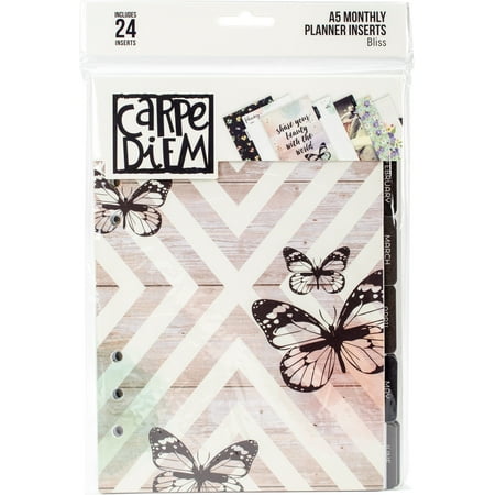 Carpe Diem Bliss Double-Sided A5 Planner Inserts-Monthly,
