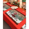 thumbnail image 4 of Christmas Placemats Set of 4 Plaid Xmas Truck Snowman Farmhouse Pine Wood Grain Heat Insulation Washable Place Mats, Rustic Non-Slip Table Mats for Dining Table Party Kitchen Decor,13x19 Inch, 4 of 4