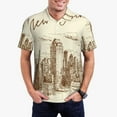 thumbnail image 1 of Fotbe New York Camiseta Polo de Golf para Hombre con Estampado – Camisa Deportiva Transpirable con Cuello Abotonado-3X-Large, 1 of 6