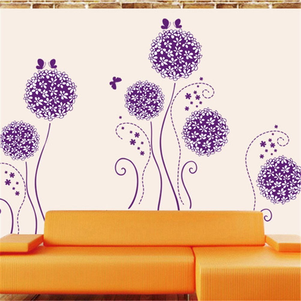Girl Dandelion Vinyl Home Room Decor Wall Decal Sticker Bedroom Removable Mural
