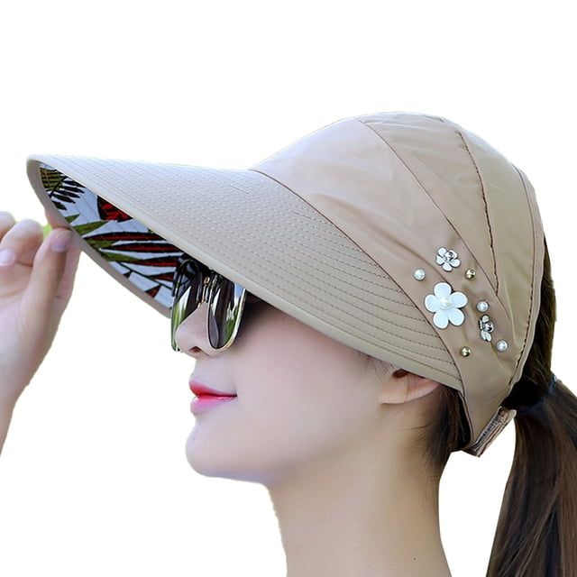 Sombreros para el sol para mujer, gorra con visera de ala ancha, sombrero para el sol de verano
