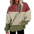 thumbnail image 2 of Ashirexll Hoodies for Women, Womens Hoodies Pullover, Ladies' Matching Color Loose Pocket Long Sleeve Hoodie Sweatshirts Casual Sports Top, 2 of 5