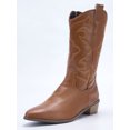 thumbnail image 1 of Botas de vaquero para mujer Botas de vaquera occidental con tacón grueso Botas de media pantorrilla para mujer, 1 of 8