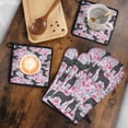 thumbnail image 5 of French Bulldog and Flower Kitchen Oven Mitt and Pot Holder Sets 4 Pcs for Baking, Cooking and Grilling, Heat Resistant Up To 392 °F, 5 of 7