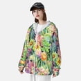 thumbnail image 5 of Gaeub Watercolor Blooming Cactus Men's and Women's UPF 50+ Long-Sleeved Sun Protection Clothing, Fishing Shirt Long Sleeve Zip - Medium, 5 of 9