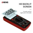thumbnail image 2 of ANENG M1 Handheld Digital Multimeter LCD Backlight High AC/DC Voltage Current Resistance Transistor Continuity Tester Overload Protection Red, 2 of 7