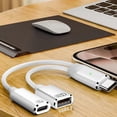 thumbnail image 4 of USB C OTG Cable Adapter with Power Supply Type C to USB OTG + 100W Fast Charging Cable 2 in 1 USB C Splitter Charging White, 4 of 5