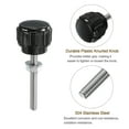 thumbnail image 3 of Uxcell 4 Set Male Thread Head Knurled Clamping Knobs Thumb Screws with Nuts Washers Black M3 x 25mm x 14mm ["304 Stainless Steel"], 3 of 5