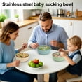 thumbnail image 2 of Shoreew Stainless Steel Baby Bowls with Suction 2-in-1 Toddler Feeding Plates Heat-Resistant Spill-Proof Suction Bowls for Infant, 2 of 7