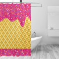 thumbnail image 2 of Rateoe Red Ice Cream Shower Curtain - Fancy Bathroom Shower Curtain Sets - Waterproof Shower Curtain with Hooks with 12 Plastic Hooks 72x72 Inches, 2 of 5