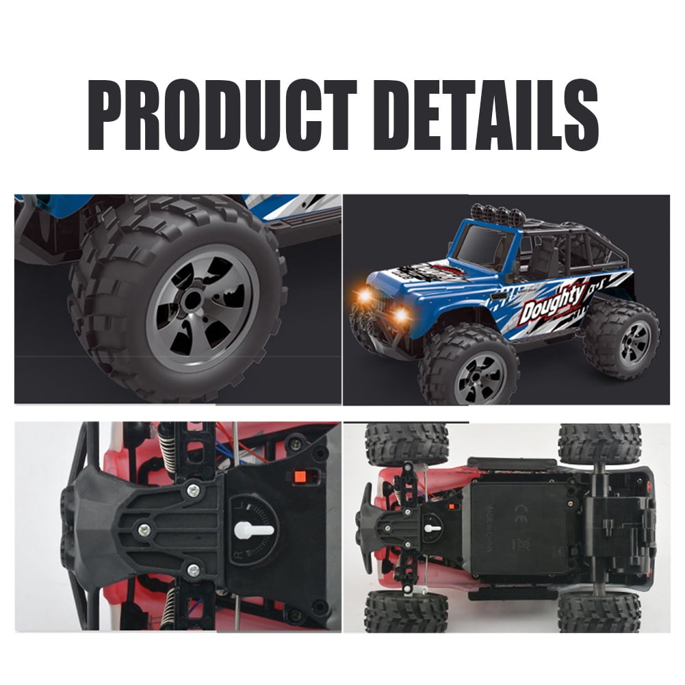 CSCHome Rechargeable Remote Control Car,Wireless Remote Control Two-Drive Off-Road Climbing Car Toys for 3+Years Old(Grey)
