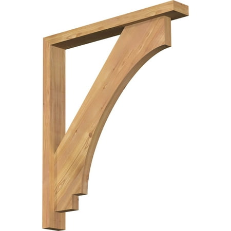 

Ekena Millwork 3 1/2 W x 26 D x 30 H Imperial Block Smooth Bracket w/ Offset Brace Western Red Cedar