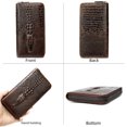 thumbnail image 4 of Cartera larga para hombre de piel auténtica con estampado de cocodrilo, tarjetero para negocios, cartera de mano de piel de vaca de capa superior para hombre, 4 of 4