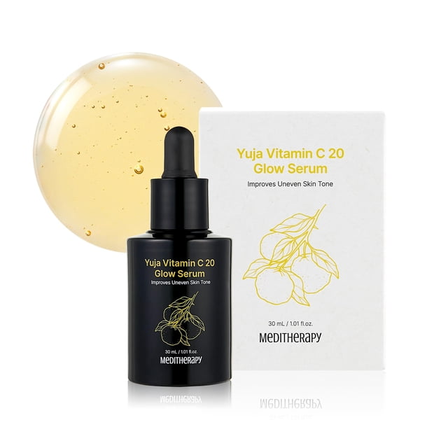 Yuja Vitamin C 20 Glow Serum - Suero coreano de vitamina C para cara con aceite de Yuja - Suero corrector de manchas oscuras para mejorar la claridad de la piel y mejorar el tono y la elasticidad de l