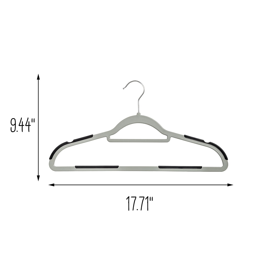  Finnhomy 50 Pack Plastic Hangers, Durable Clothes Hangers with  Non-Slip Pads, Space Saving Easy Slide Clothes Hanger for Closet, Great for  Shirts, Pants, Scarves, Strong Enough for Coat : Home 