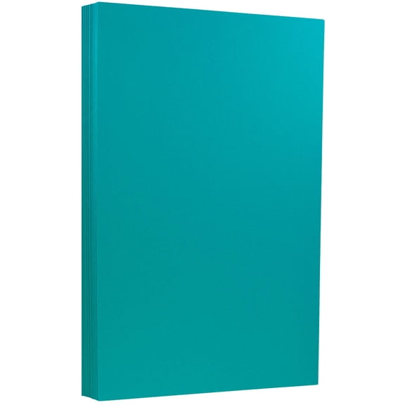 JAM Paper Legal Cardstock, 8 1/2 x 14, 65lb Sea Blue, 250/Pack