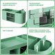 thumbnail image 4 of Organizador de escritorio Marbrasse con 3 cajones y 7 compartimentos, color verde, 4 of 7