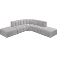 thumbnail image 4 of Meridian Furniture Arc Grey Boucle Fabric Modular Sectional, 4 of 7