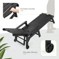 thumbnail image 6 of Dycanpo Lounge Chair Outdoor Set of 2, Resin Chaise Lounge with Wheels & Adjustable Backrest,Black, 6 of 9