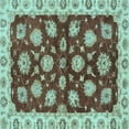thumbnail image 1 of Ahgly Company Indoor Square Oriental Light Blue Traditional Area Rugs, 3' Square, 1 of 4