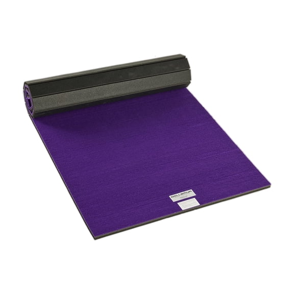 Dollamur 5'x10'x1-3/8" Gymnastics Mat, Purple, Carpeted Mat for Tumbling and Cheerleading, FLEXI-Roll®