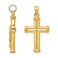 thumbnail image 3 of Collier Pendentif Croix Crucifix Réversible 14K avec Chaîne, 3 of 4