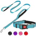 thumbnail image 1 of UBIUO Reflective Dog Collar And Leash Set,Adjustable Neoprene Padded Nylon Collars, 6 FT Heavy Duty Dog Leash 2 Comfortable Handles Safety Locking Buc, 1 of 4