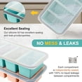 thumbnail image 5 of Silicone Freezer Trays with Lid,2-Pack 1 Cup Silicone Freezer Molds Stackable Souper Cubes Ice Cube Tray for Meal Prep & Freezing Soup, Stews, Sauces,BAP Free, 5 of 9