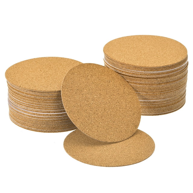 100 Piezas de Corcho Autoadhesivo Redondo 3.5' X 3.5' Unique Bargains