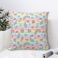 thumbnail image 4 of Yiaed Cute Unicorn Print Pillow Covers Super Soft Decorative Square Throw Pillow Covers Case Cushion Covers for Sofa Couch Bedroom Car Decor（No pillow core）-26"x26", 4 of 7