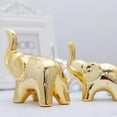 thumbnail image 4 of PENGXIANG Statue d'Éléphant Décoration Maison Sculpture en Or, 4 of 6