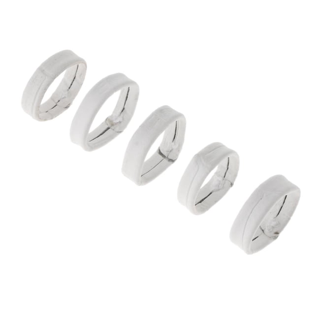 Correa de Reloj de Cuero 5 Piezas Sunnimix 24mm Blanco Bucle del Retenedor de la Correa del Reloj