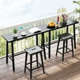 thumbnail image 4 of Gymax Metal Frame Rectangle Dining Table Accommodates 4-6 People w/ Foot Pedal, 4 of 10