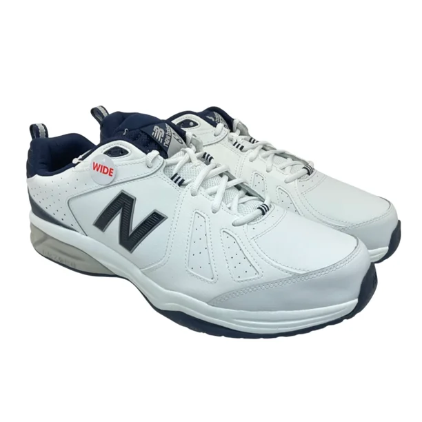 New Balance Men's 624v5 Casual Athletic Sneakers White/Navy Size 15 6E