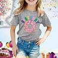 thumbnail image 2 of T-Shirt de Noël pour Fille, Manches Courtes, Col Rond, Coupe Décontractée, Basique, 2 of 4