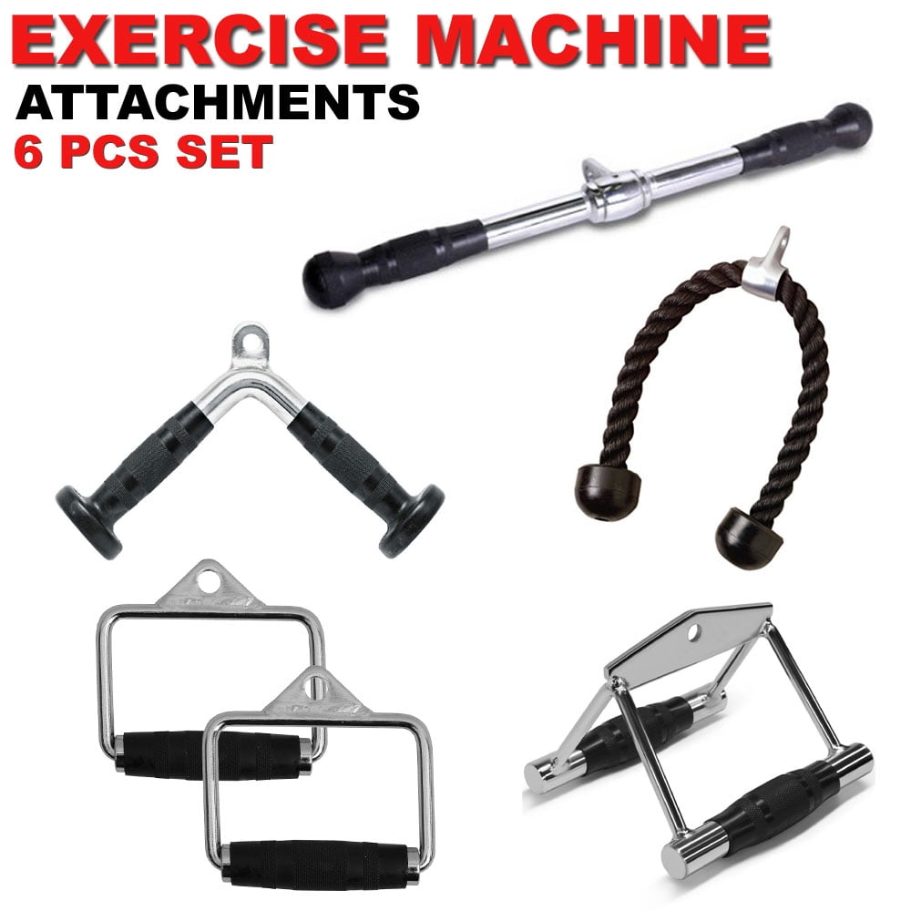 Home Gym Cable Attachment Handle Machine Strength Exercise Chrome PressDown New 