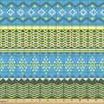 thumbnail image 2 of Ambesonne Abstract Fabric by the Yard Upholstery, Zigzags in Summer Tones, 1 Yard, Sky Blue Yellow, 2 of 5
