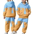 thumbnail image 3 of Youpwaven Unisex Ice Cream Sweatsuit 2 Piece Clothing Set Cute Preppy Ice Cream Drip Print Hoodie and Sweatpants Outfits Set for B'o'ys G'i'rls, Size 3-14Y, 3 of 11