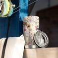 thumbnail image 3 of 20 Oz Pitbull Dog and Flower Floral Coffee Tumbler Double Wall Insulated Stainless Steel Water Bottle | Metal Reusable Thermoses Flask with Cup Cap | Leak & Sweat Proof with Anti-Dust Lid, 3 of 7