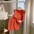 thumbnail image 3 of Weebloom Baby Outfits Boy Vest Sleeveless Outfit Casual Solid Shorts Toddler Kids Summer Outfits For Boys Size 3-4 Years Orange, 3 of 3
